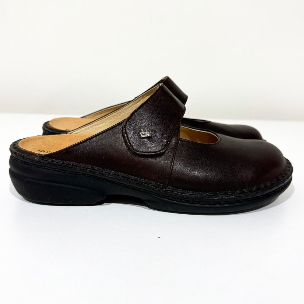 Finn Comfort Womens Stanford Clog Brown Leather Size 37 EU / 6.5 US - Picture 4 of 12